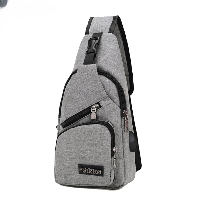 UrbanCharge Pro USB Sling Bag For Men Anti Theft Crossbody Chest Bag With Built In Power Port 5