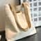 Stylish Everyday Womens Canvas Tote Bag Large Capacity Tote For Shopping Beach Daily Use 2