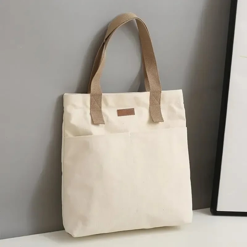 Stylish Everyday Womens Canvas Tote Bag Large Capacity Tote For Shopping Beach Daily Use 6
