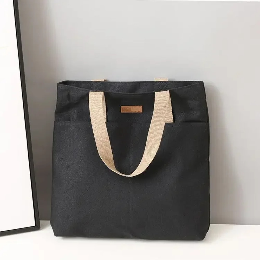 Stylish Everyday Womens Canvas Tote Bag Large Capacity Tote For Shopping Beach Daily Use 7