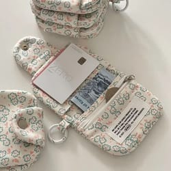 cute floral mini wallet & student coin purse portable cute card holder wallet for girls