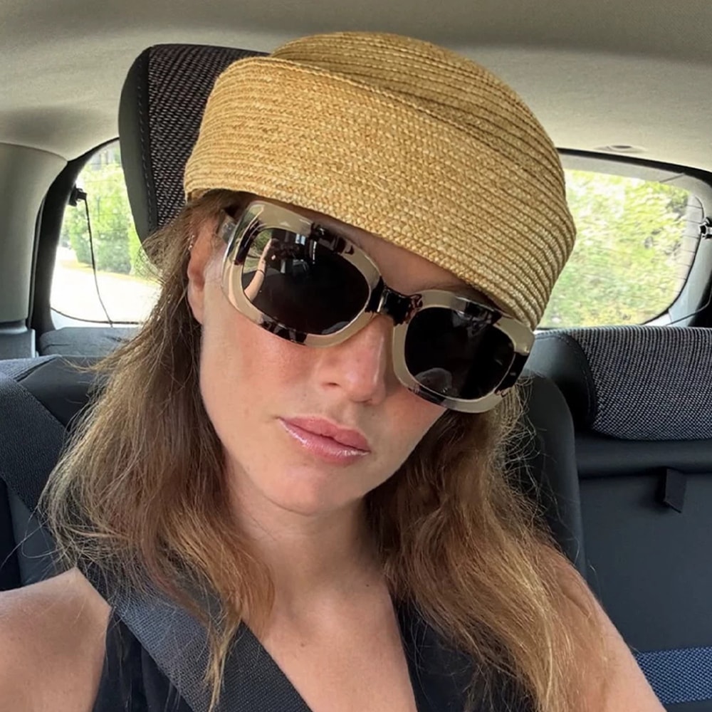 Breathable Raffia Beach Hat Unisex Summer Straw Sun Hat Beret