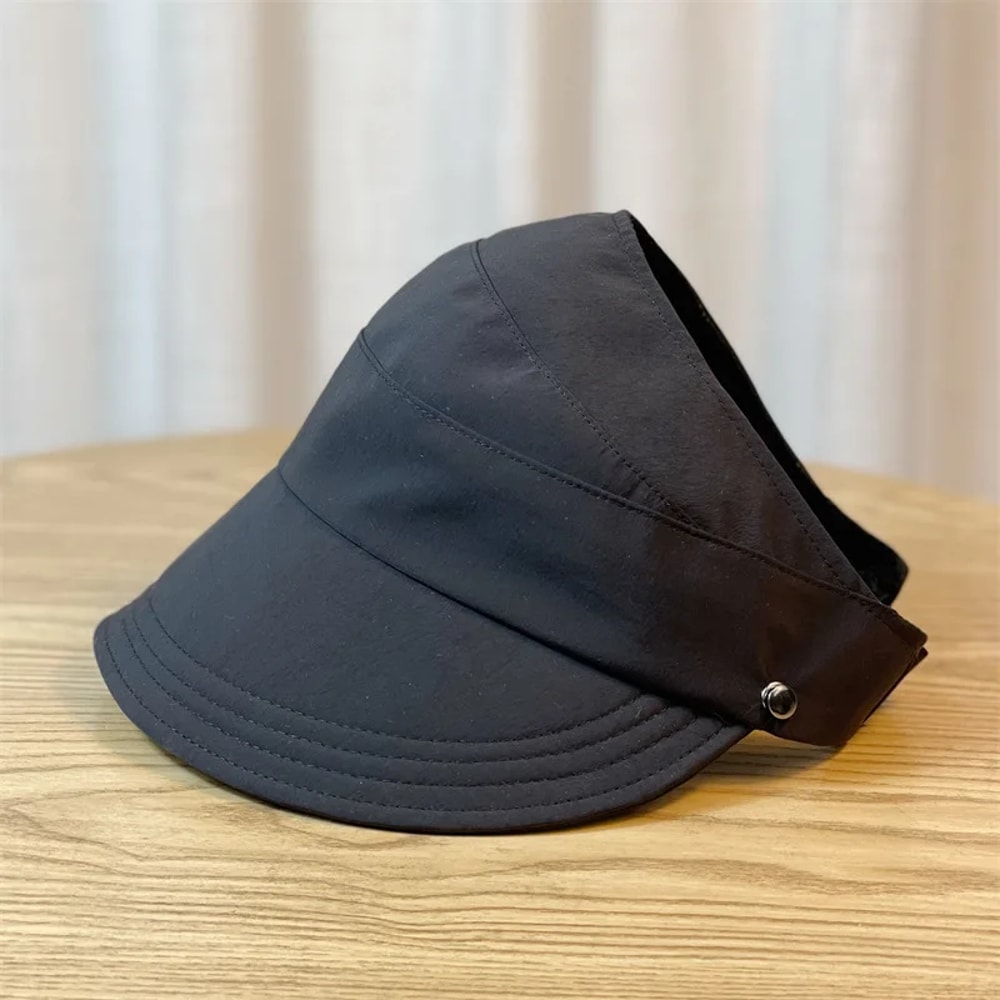 Stylish Foldable Wide Brim Sun Hat For Women Breathable Ponytail Sun Hat With Ventilated Top 3