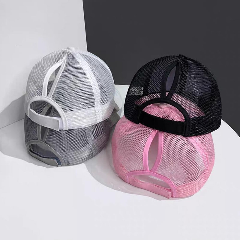 Summer Breathable High Ponytail Hat Mesh Baseball Cap Quick Dry Adjustable Sun Sports Cap For Women 5