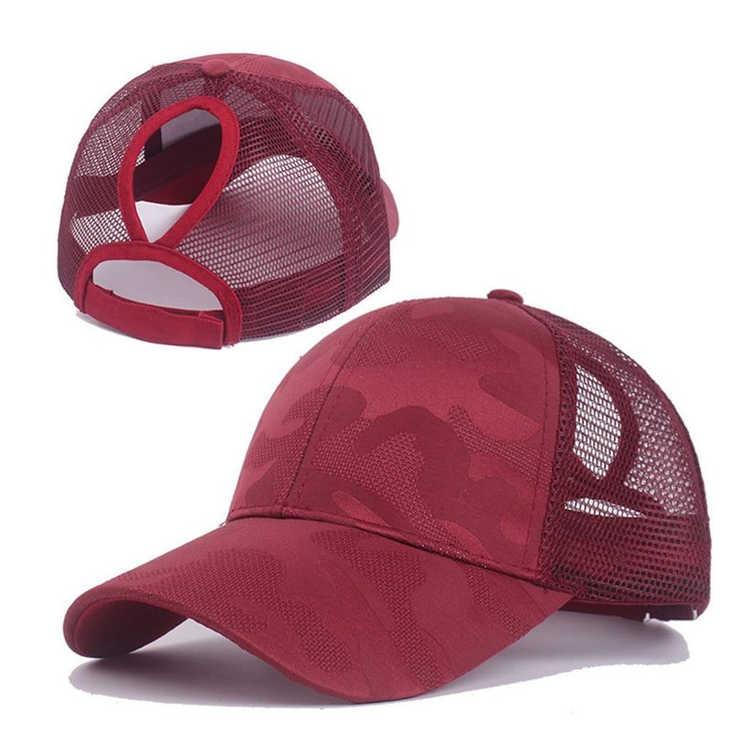 Summer Breathable High Ponytail Hat Mesh Baseball Cap Quick Dry Adjustable Sun Sports Cap For Women 11