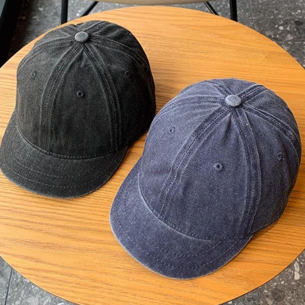 Retro Short Brim Baseball Cap Adjustable Outdoor Sun Hat For Men Women Cotton Streetwear Hat 3