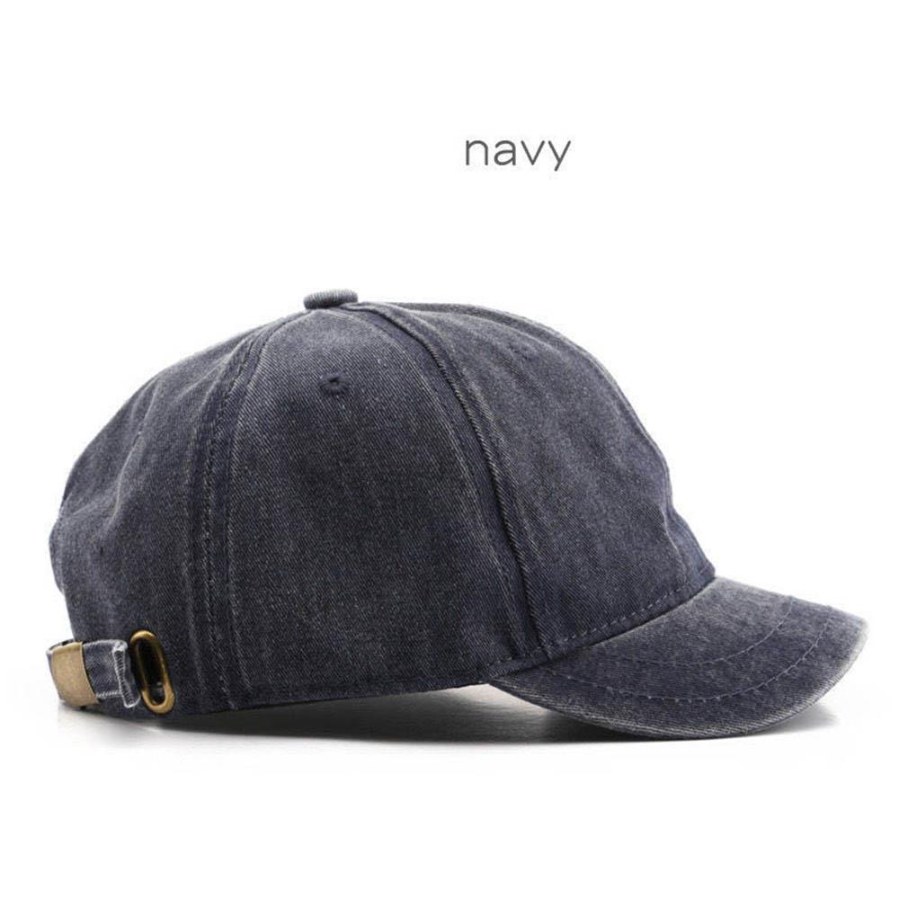 Retro Short Brim Baseball Cap Adjustable Outdoor Sun Hat For Men Women Cotton Streetwear Hat 8