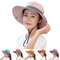 Womens Wide Brim Bucket Hat With Ponytail Hole Quick Dry Outdoor Sun Protection Hat 0