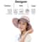 Womens Wide Brim Bucket Hat With Ponytail Hole Quick Dry Outdoor Sun Protection Hat 2