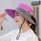 Womens Wide Brim Bucket Hat With Ponytail Hole Quick Dry Outdoor Sun Protection Hat 5