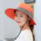 Womens Wide Brim Bucket Hat With Ponytail Hole Quick Dry Outdoor Sun Protection Hat 8