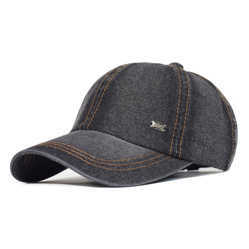 Vintage Washed Cotton Baseball Cap Unisex Adjustable Denim Dad Hat 2