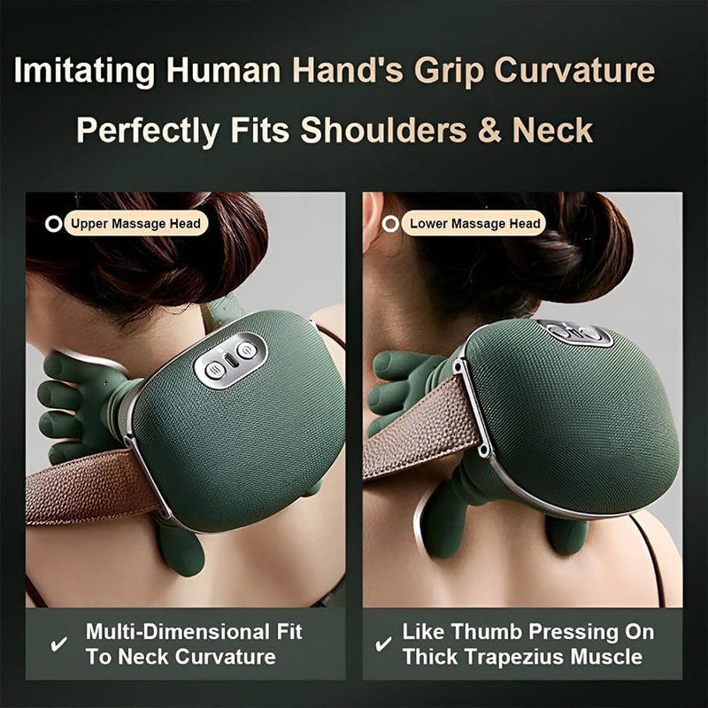 Ultimate Neck & Shoulder Deep Kneading Massager Shawl with Heat Therapy