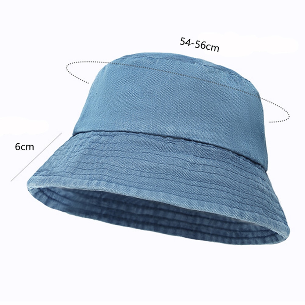 Premium Unisex Cotton Sun Bucket Hat Breathable Outdoor Sunshade Fisherman Cap 1