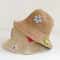Elegant Floral Embroidered Straw Sun Hat Womens Beach Floppy Summer Bucket Hat 0