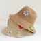 Elegant Floral Embroidered Straw Sun Hat Womens Beach Floppy Summer Bucket Hat 0
