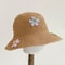 Elegant Floral Embroidered Straw Sun Hat Womens Beach Floppy Summer Bucket Hat 2