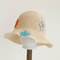 Elegant Floral Embroidered Straw Sun Hat Womens Beach Floppy Summer Bucket Hat 5