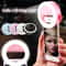 LED Clip On Selfie Ring Light with USB Recharge Rechargeable Phone Video Light