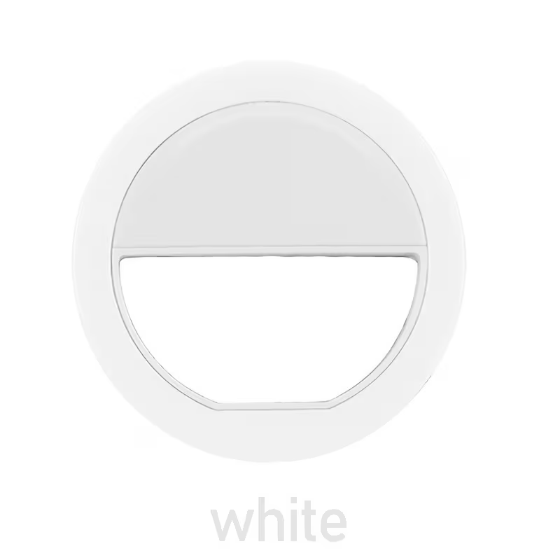 LED Clip On Selfie Ring Light with USB Recharge Rechargeable Phone Video Light
