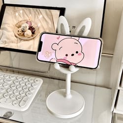 cute rabbit adjustable phone stand & desktop holder