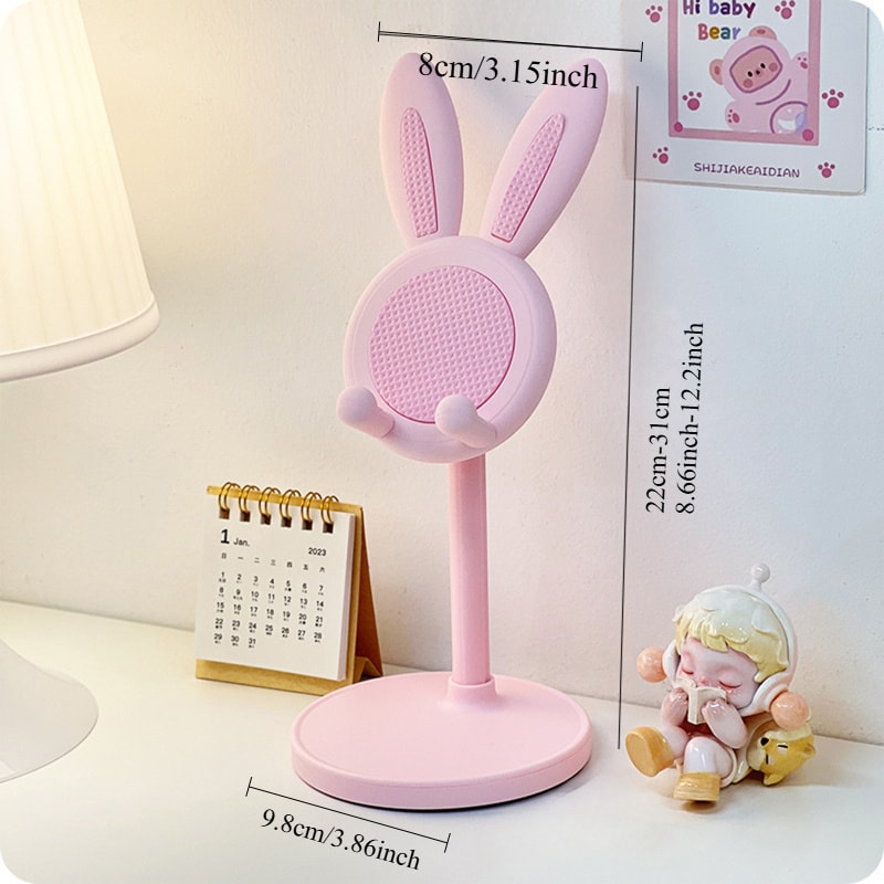 Cute Rabbit Adjustable Phone Stand & Desktop Holder