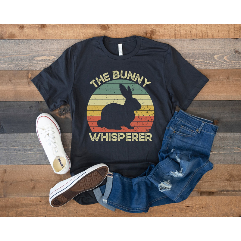 Bunny Shirt, Rabbit Shirt, Bunny Whisperer, Funny Gift for Bunny Lover, Pet Bunny Owner Gift, Bunny Mom, Bunny Dad, Retro Vintage Rabbit Tee.jpg