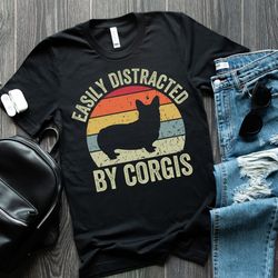 corgi shirt, corgi mom shirt, retro corgi t-shirt, corgi butt tee, funny gift for corgi lover, crazy corgi lady, easily