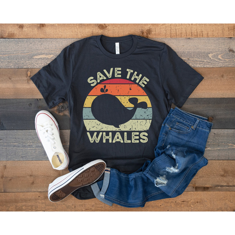Whale Shirt, Gift for Whale Lover, Retro Vintage Ocean, Orca Shirt, Marine Environment Shirt, Sperm Whale, Earth Day Shirt, Save the Whales.jpg