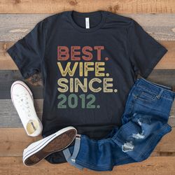 best wife since 2011 shirt, 9th wedding anniversary gift for wife, 9 year anniversary gift for her, birthday gift from h