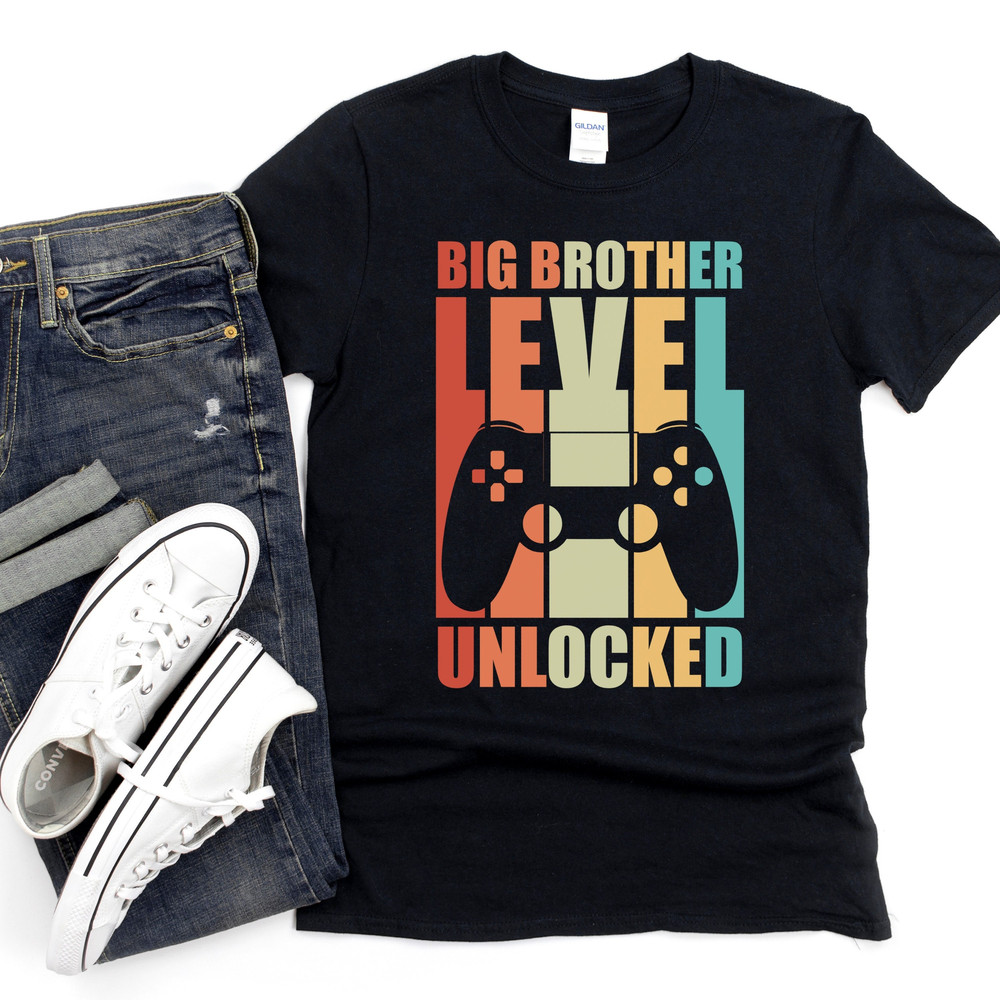 Big Brother Shirt, Big Brother Gift, Big Bro Shirt, Big Brother Level Unlocked, Sibling Shirts, Pregnancy Announcement, Baby Reveal Shirt.jpg