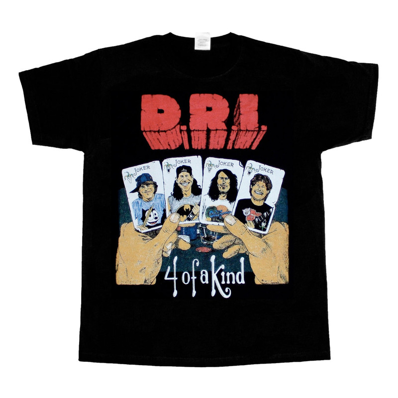 d.r.i. four of a kind dirty rotten imbeciles crossover thrash new black short long sleeve t-shirt.jpg