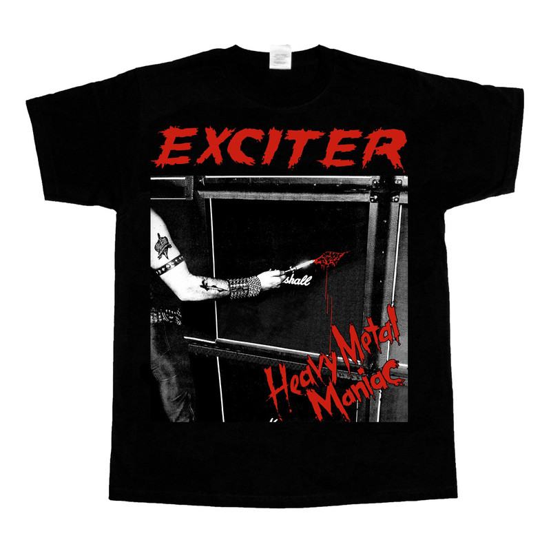 exciter heavy metal maniac'83 short long sleeve black t-shirt 345XL.jpg