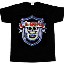 la guns - l.a. guns no mercy tour 1988 metal short long sleeve black t-shirt