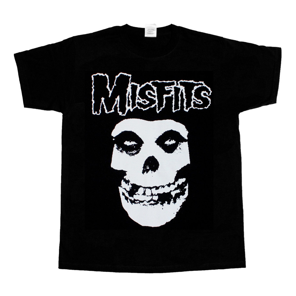 misfits skull horror punk death metal new black short long  sleeve t-shirt.jpg