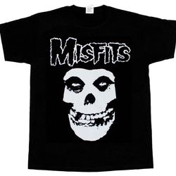 misfits skull horror punk death metal new black short long  sleeve t-shirt