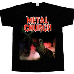 metal church st 1984 heavy power metal short long sleeve black t-shirt