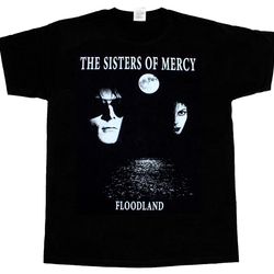 sisters of mercy floodlands gothic rock short long sleeve black t-shirt