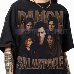 damon salvatore vintage 90s graphic t-shirt, damon salvatore sweatshirt, damon salvatore graphic tees unisex t-shirt