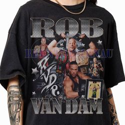 limited rob van dam vintage 90s graphic tshirt, rob van dam vintage shirt, american professional wrestler graphic tees