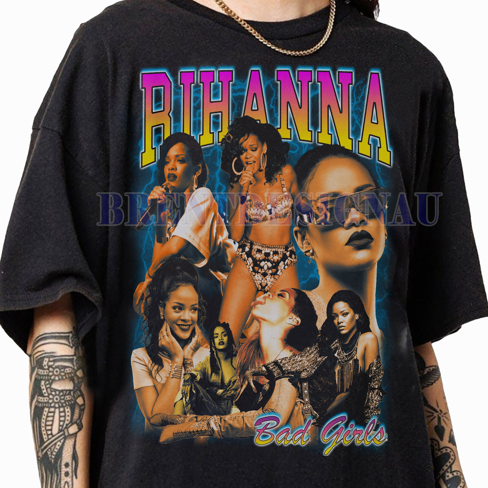 Retro Rihanna Vintage 90s Graphic TShirt, Rihanna Barbadian Singer Sweatshirt, Rihanna Classic Retro Tees For Women and Man Unisex T-Shirt.jpg