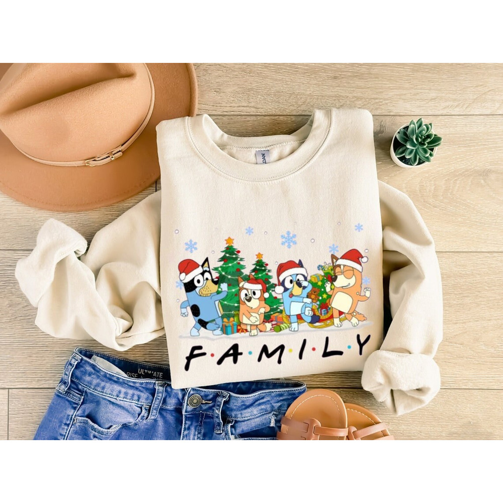 Christmas Bluey Family Sweatshirt, Christmas Family Bluey Shirt, Sweatshirt, Hoodie, Bluey Party Tee, Bluey Christmas Trip Shirt.jpg
