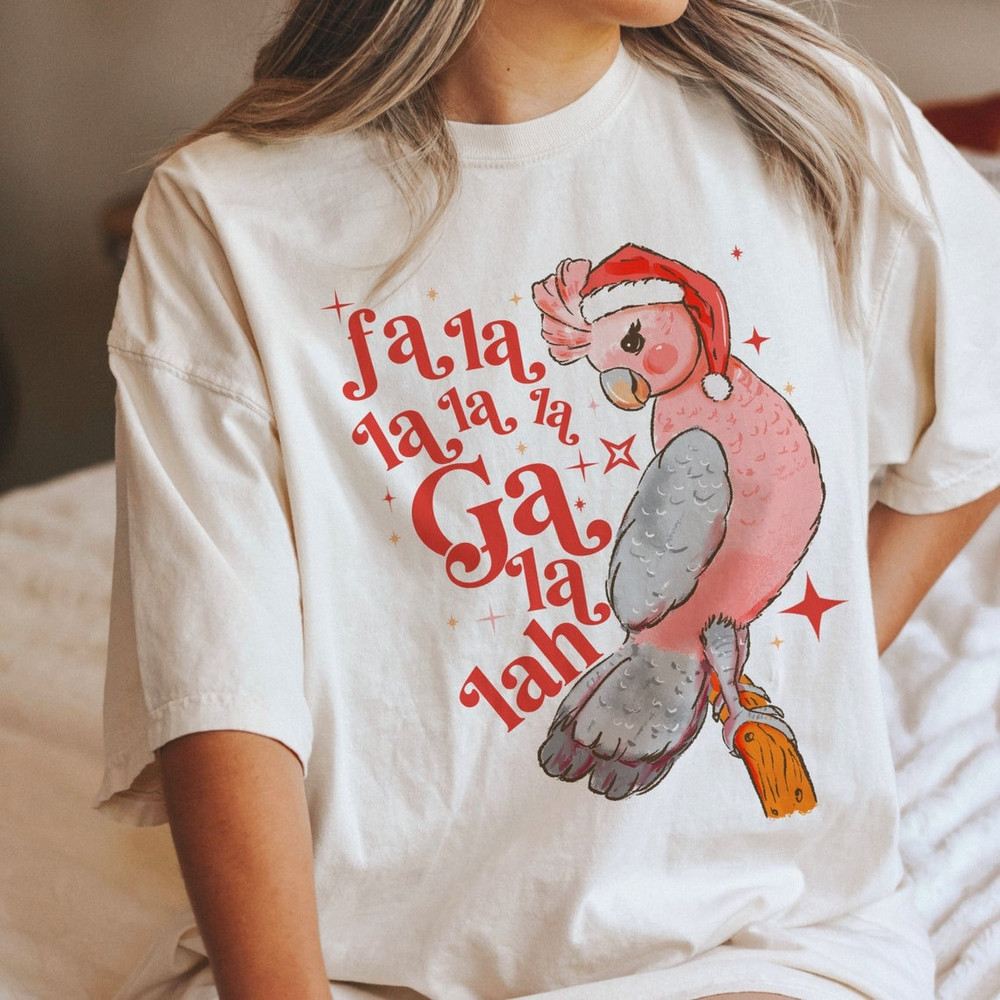 Cute Australian Galah Bird Falala Xmas Shirt, Funny Christmas shirt, Pink Girly Christmas Sweatshirt, Gift for xmas.jpg