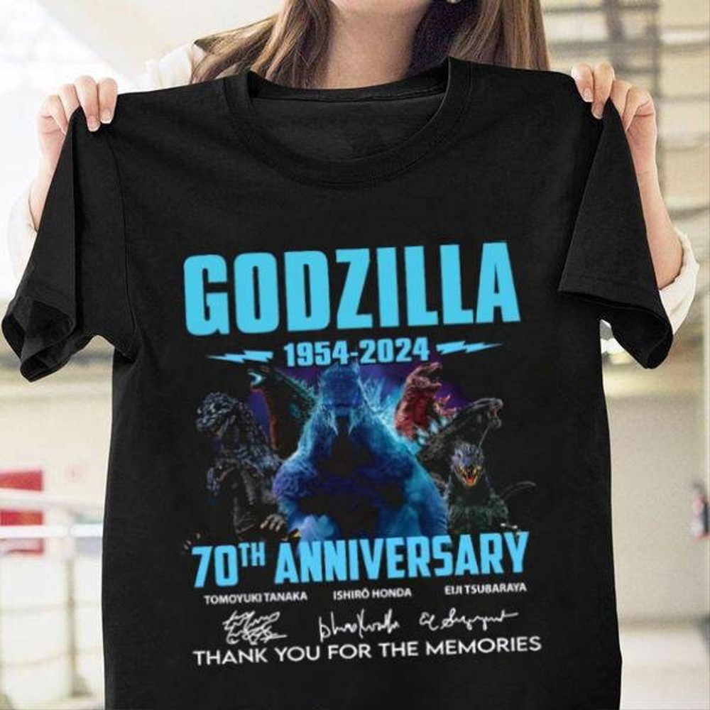 Godzilla 1954 – 2024 70th Anniversary Thank You For The Memories Shirt, Godzilla Sweatshirt, Godzilla Minus One By Takashi Yamazaki Hoodie.jpg
