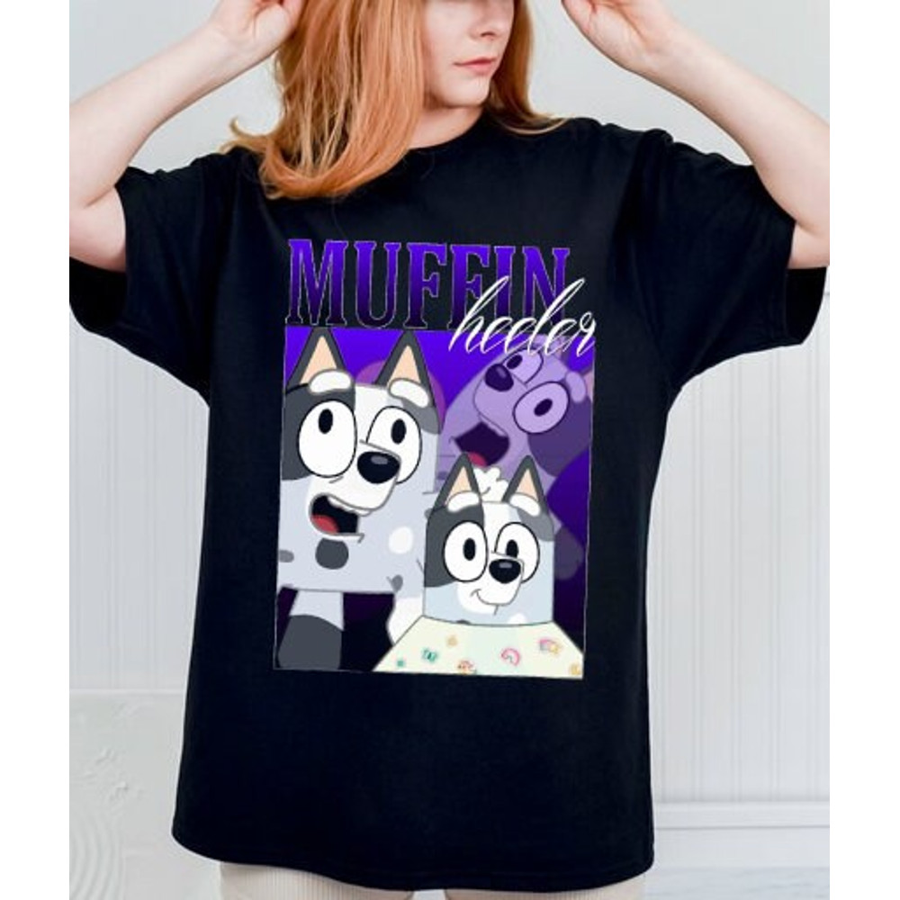 Muffin Heeler Vintage Shirt, Muffin Cousin Vintage 90s Shirt, Bluey Tee, Muffin Heeler Shirt, Muffin Heeler Retro Tee.jpg