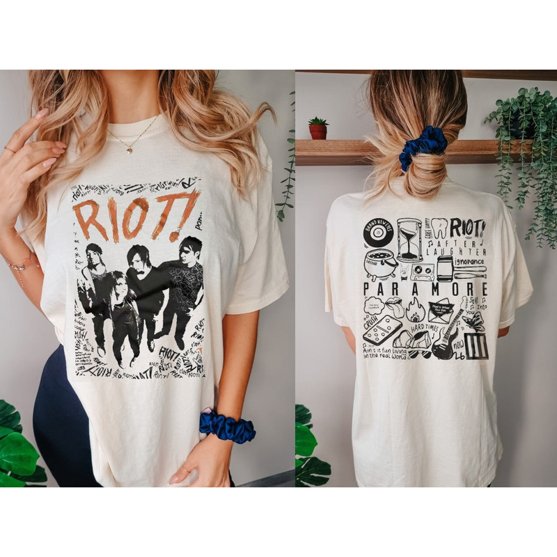 Paramore Riot 2 Sided Shirt, Hayley Williams Tour Shirt, Music Tour Shirt, Paramore 2023 Shirt, Paramore Announce Shirt 1.jpg