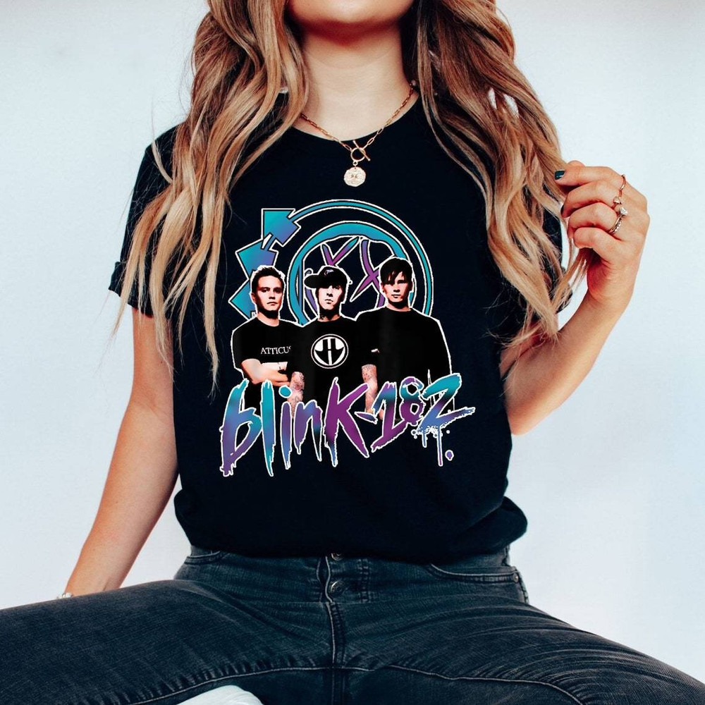 Vintage Blink 182 Shirt, World Tour Shirt, Vtg Arrow Smiley Unisex Tee, 90s Funny Gifts, Unisex Shirt.jpg
