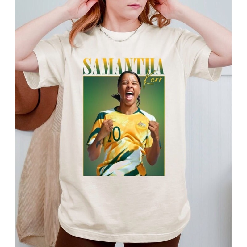 Vintage Sam Kerr Womens World Cup 2023 Football T-shirt, Australian Matildas Sweatshirt, 90s Inspired Tee, Soccer FIFA League.jpg