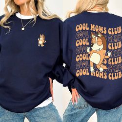 vintage cool mom bluey shirt, bluey mom shirt, retro chilli heeler shirt