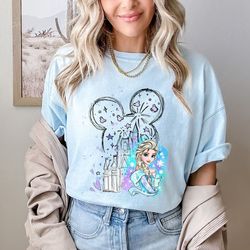 disney castle princess elsa shirt, princess elsa shirt, frozen elsa shirt, castle shirt